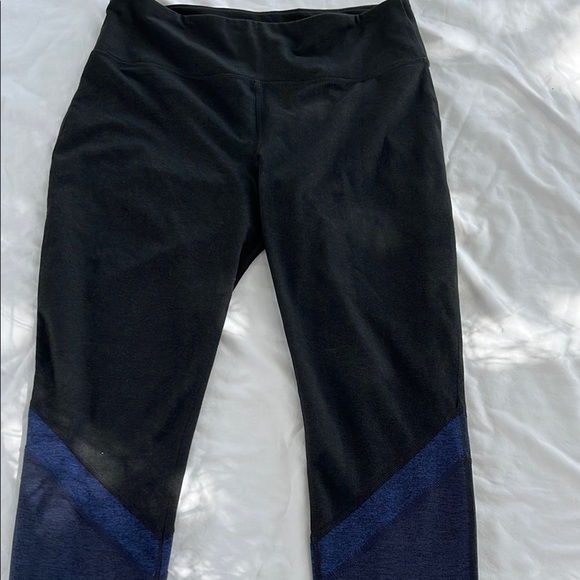 Tangerine Black and Blue Leggings Size L - Picture 1 of 4